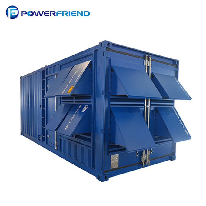 12의 실린더 물은 1200kw 1500kva 콘테이너 디젤 엔진 발전기 세트를 냉각했습니다