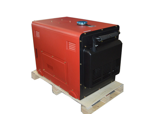 Eletric 휴대용 발전기 5000W 5KVA 방음 유형 발전기 빨강