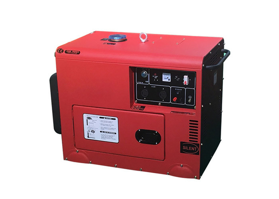 AC 7.5kva 모터 작은 휴대용 발전기, 빨간색 디젤 - 발전기