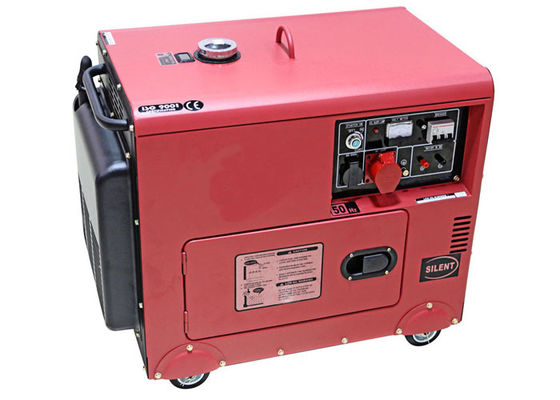 디젤 엔진 힘 5000w 5kw 작은 휴대용 전기 발전기 침묵하는 유형 186FAE 엔진